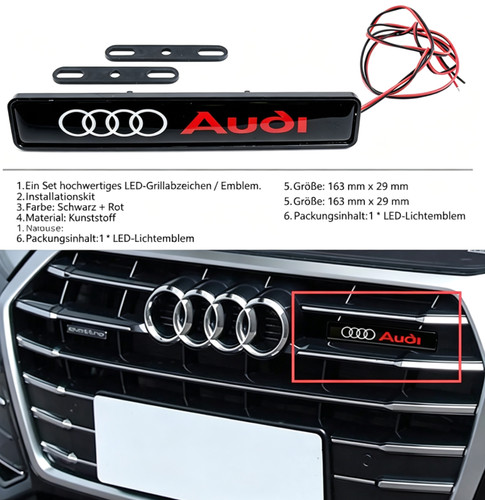 Schwarz abzeichen emblem led - schwarz,